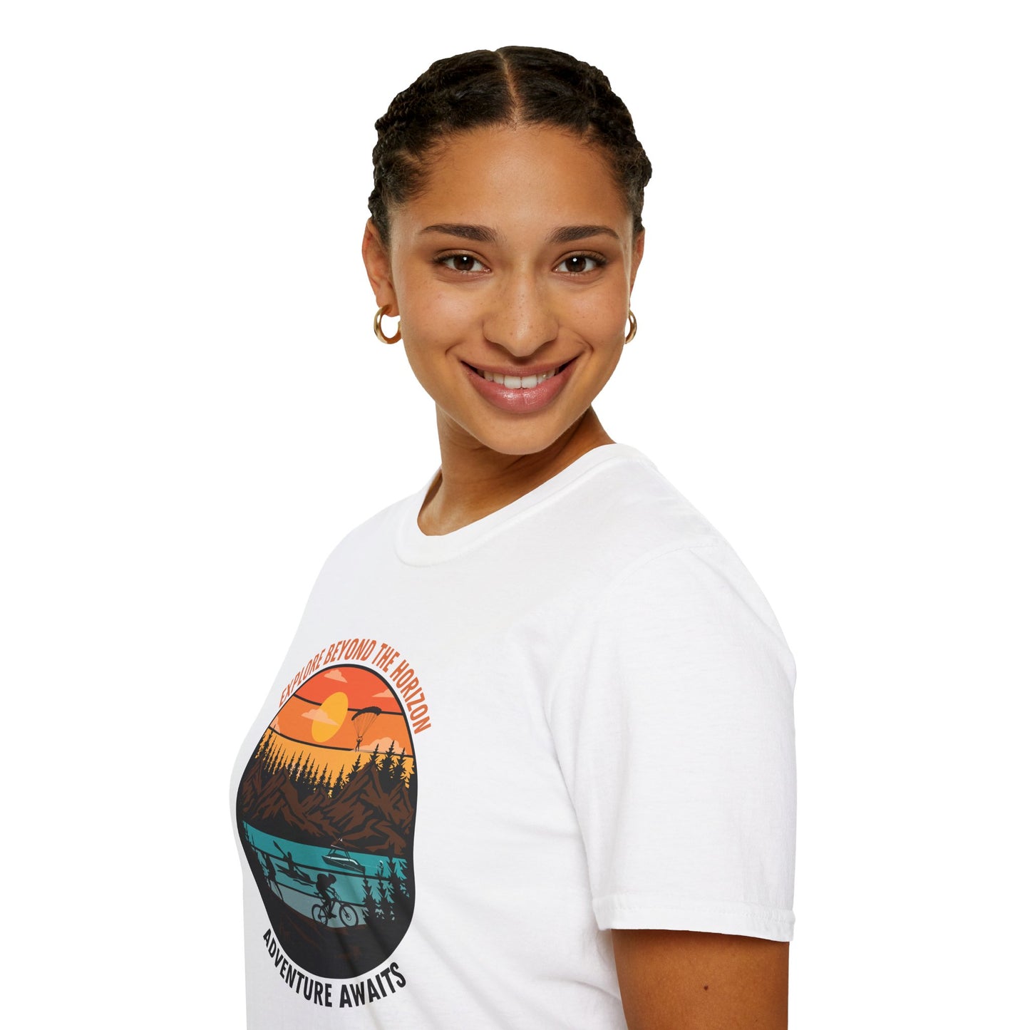 Explore Beyond the Horizon Adventure Unisex Softstyle T-Shirt