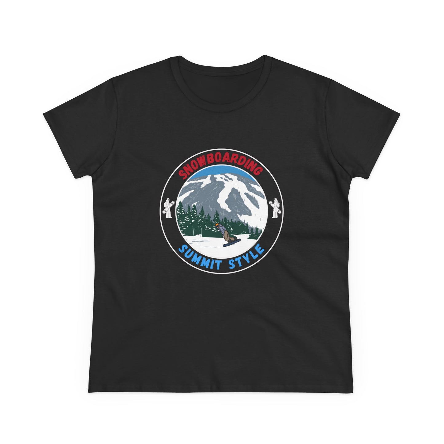 Women's Snowboard Summit Style Midweight Cotton T-Shirt
