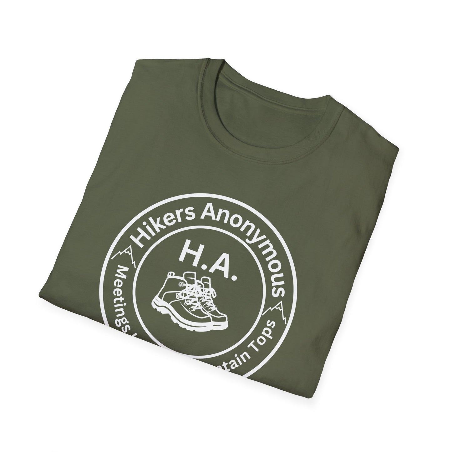 Hikers Anonymous Softstyle T-Shirt - Meetings held in the Mountains,