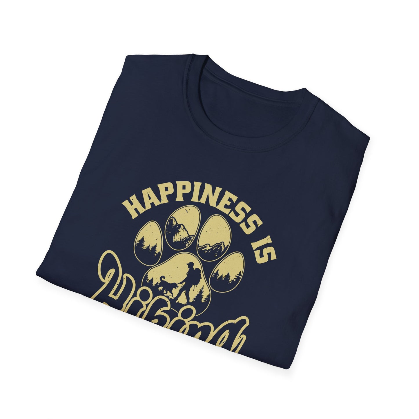 Hiking with My Dog Unisex Softstyle T-Shirt