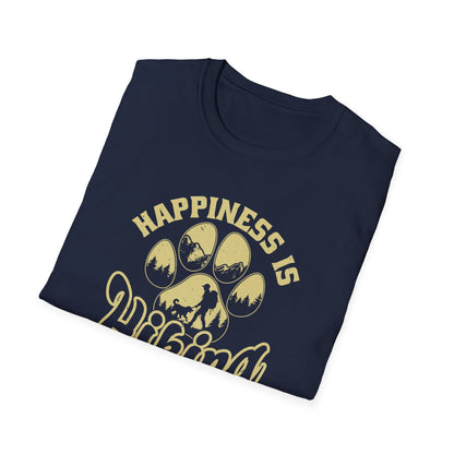 Hiking with My Dog Unisex Softstyle T-Shirt