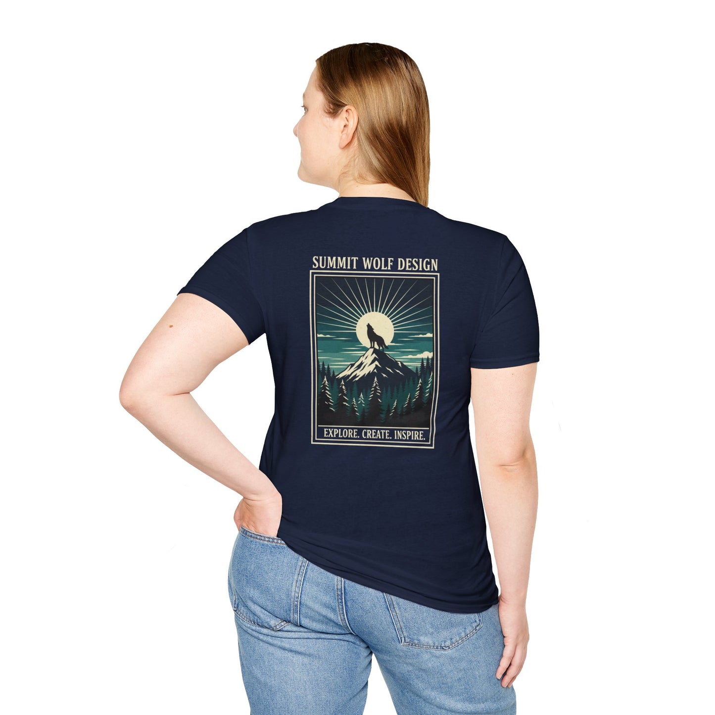 Howling Summit Wolf Japanese Ukiyo-e T-Shirt