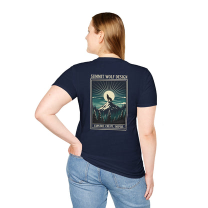 Howling Summit Wolf Japanese Ukiyo-e T-Shirt