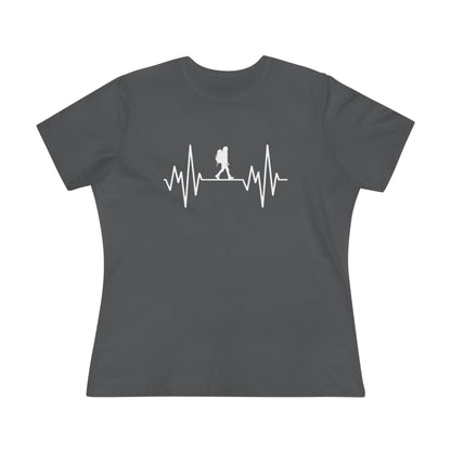 Hiker Mountain Heartbeat Women's Cotton T-shirt