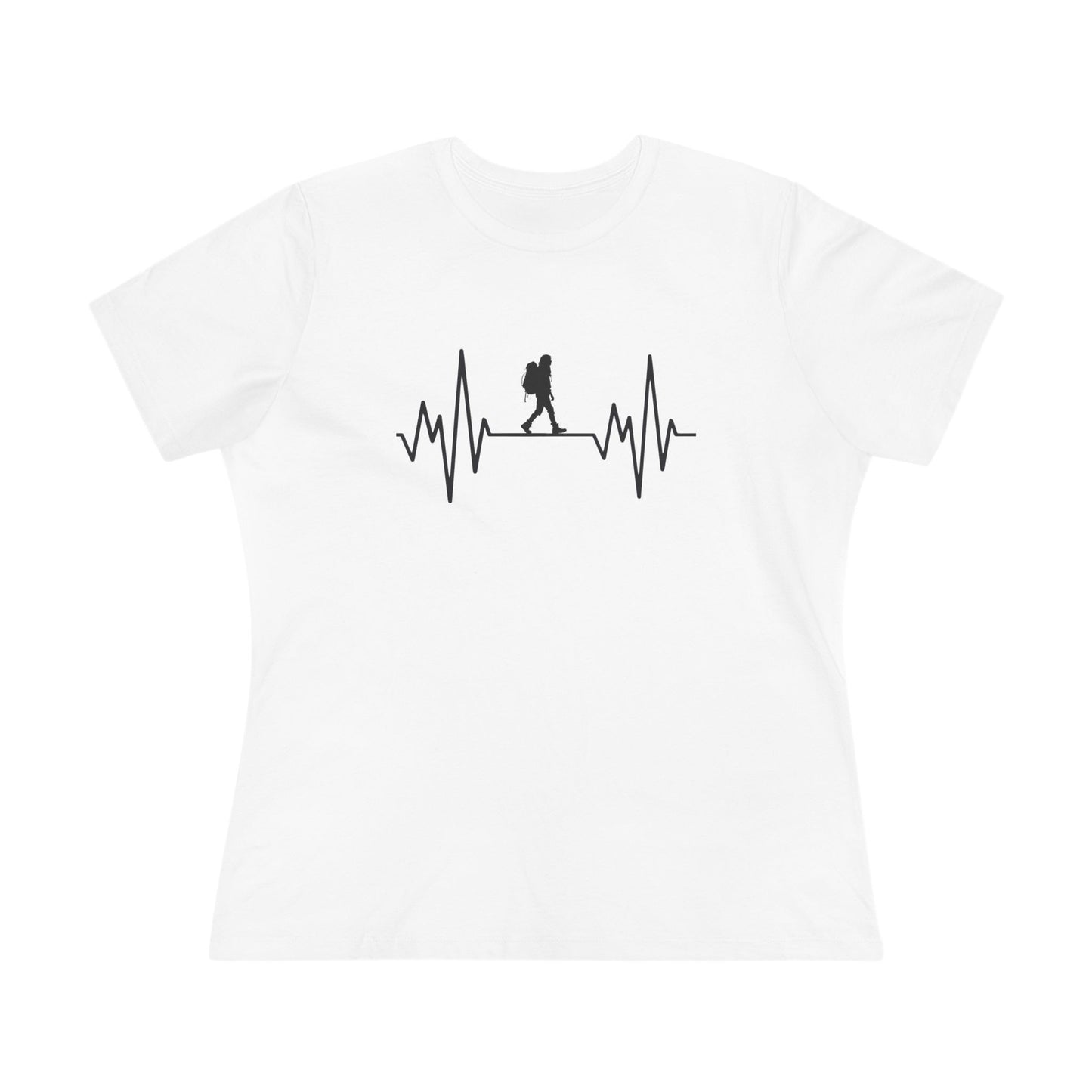 Hiker Mountain Heartbeat Women's Cotton T-shirt