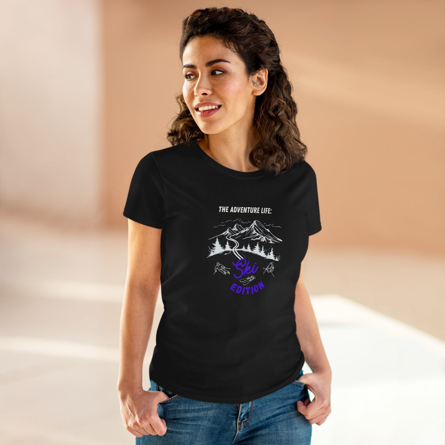 Women's The Adventure Life: Ski Edition Midweight Cotton T-Shirt