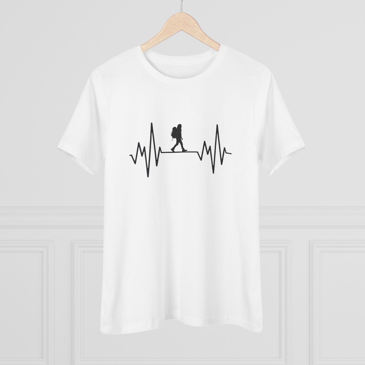 Hiker Mountain Heartbeat Women's Cotton T-shirt