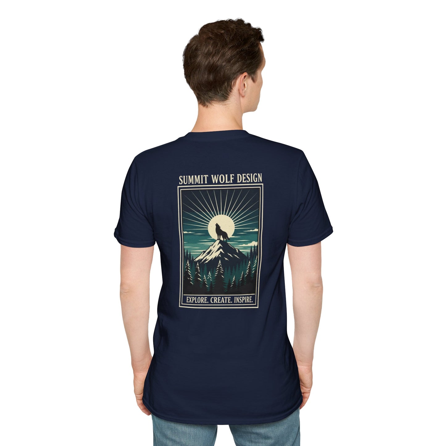Howling Summit Wolf Japanese Ukiyo-e T-Shirt