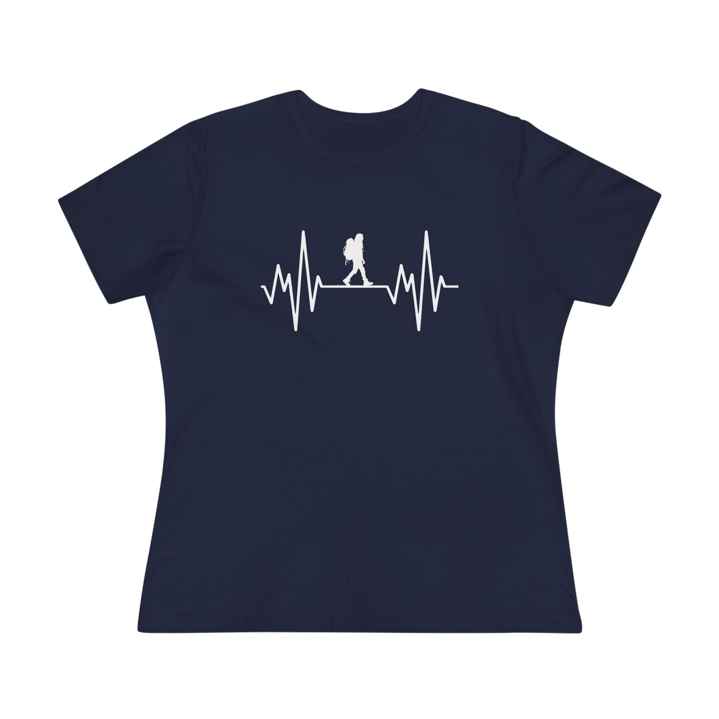 Hiker Mountain Heartbeat Women's Cotton T-shirt