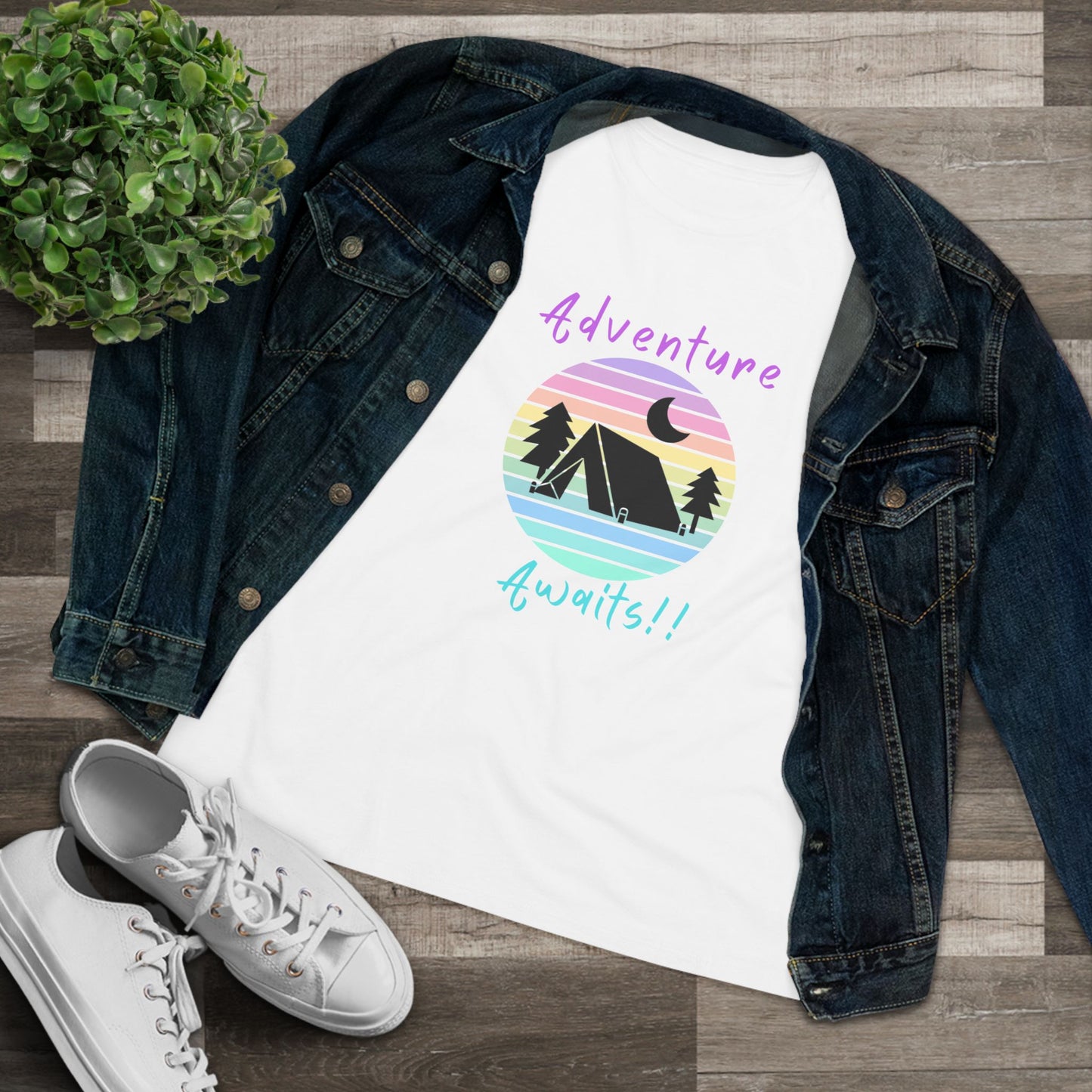Adventure Awaits Women's Cotton Tee