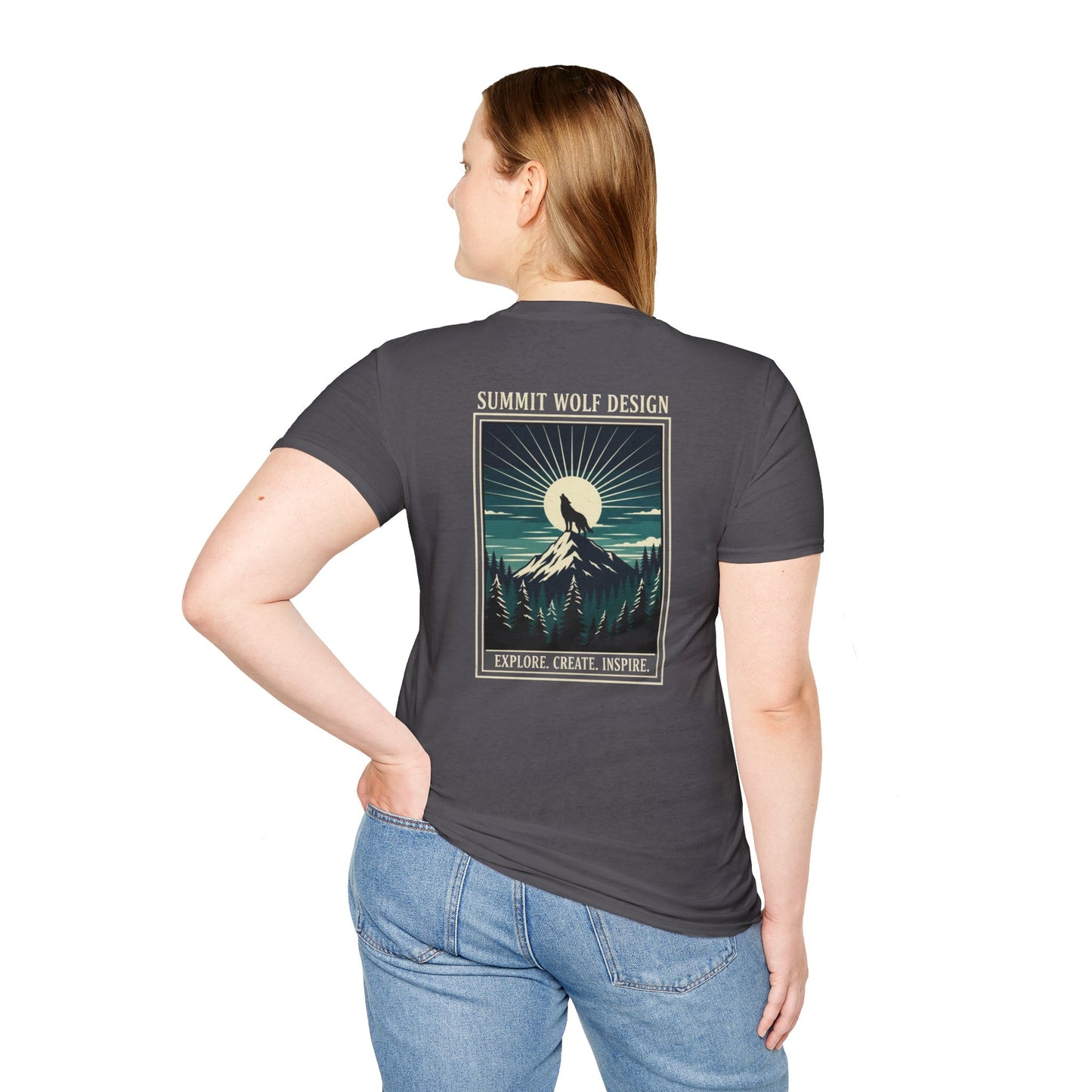 Howling Summit Wolf Japanese Ukiyo-e T-Shirt
