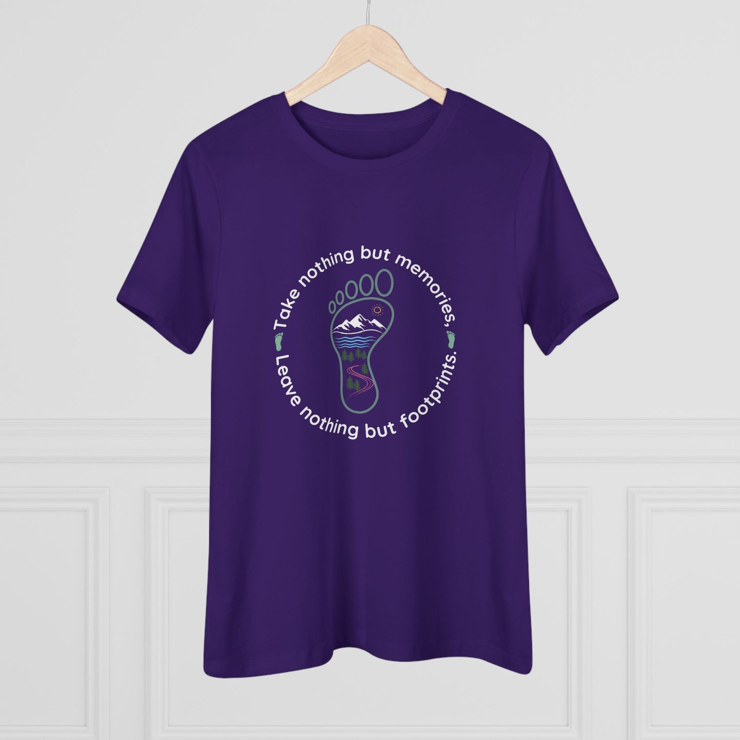 Women's Cotton Tee - Take Memories Leave Footprints