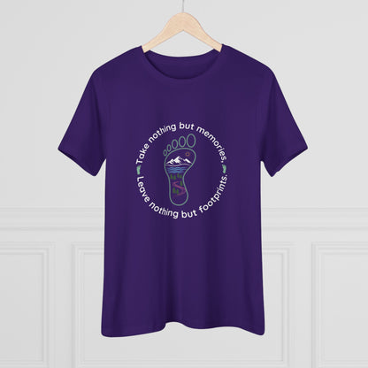 Women's Cotton Tee - Take Memories Leave Footprints