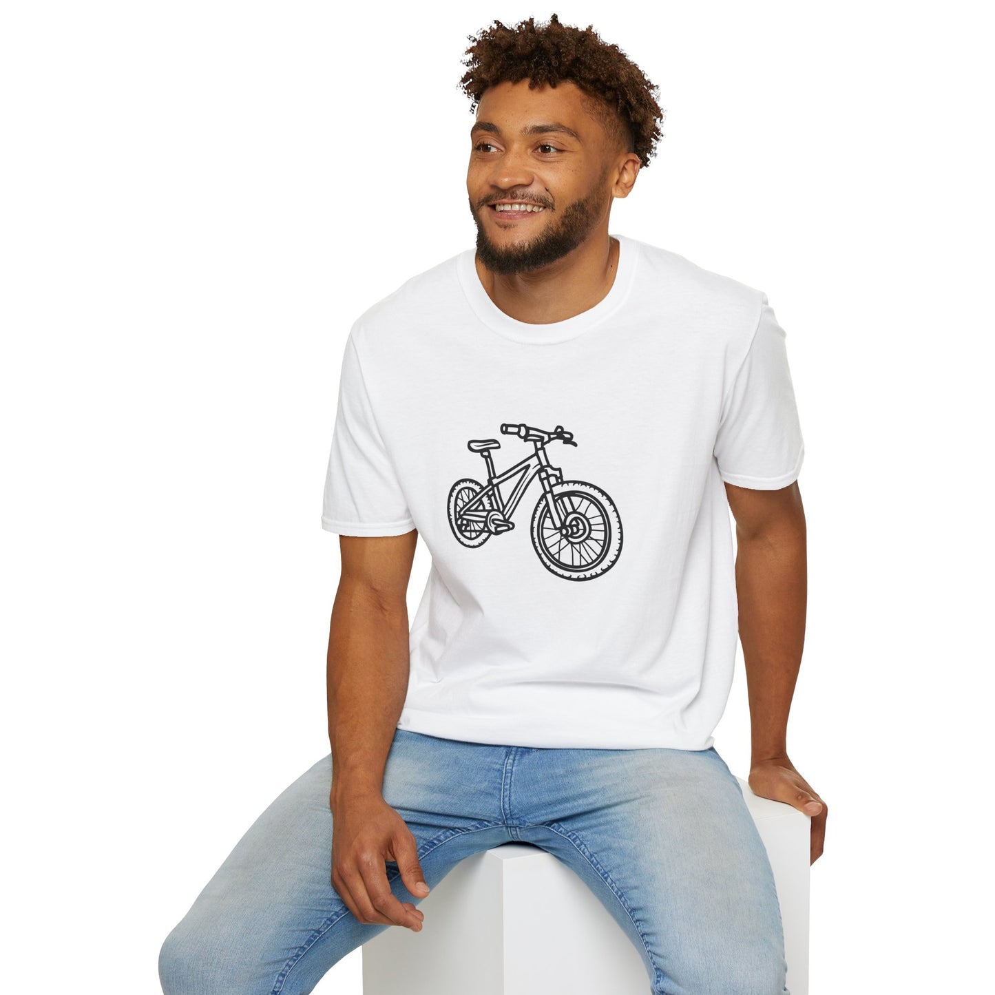 Mountain Bike Unisex T-Shirt - Outdoor Adventure Drawing