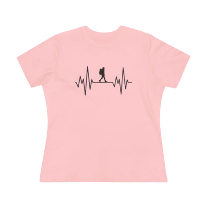 Hiker Mountain Heartbeat Women's Cotton T-shirt