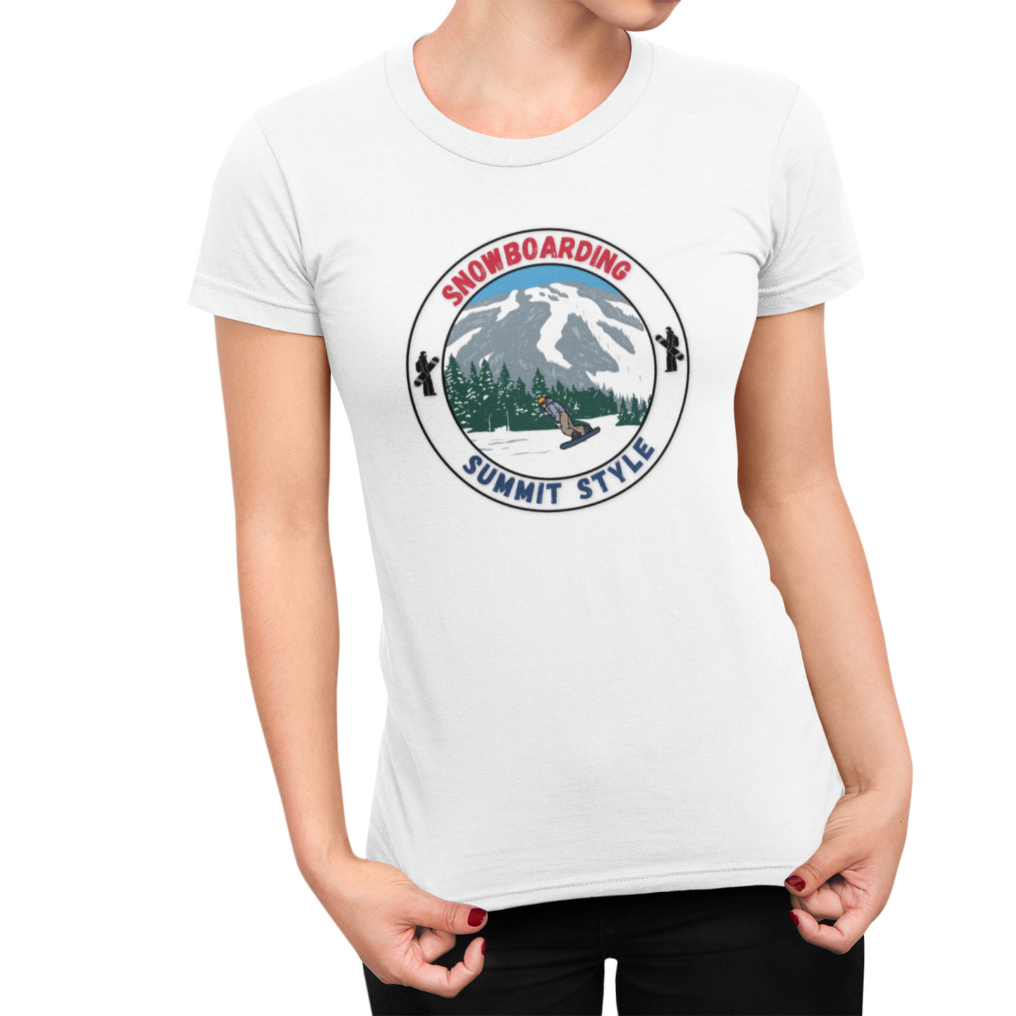 Women's Snowboard Summit Style Midweight Cotton T-Shirt