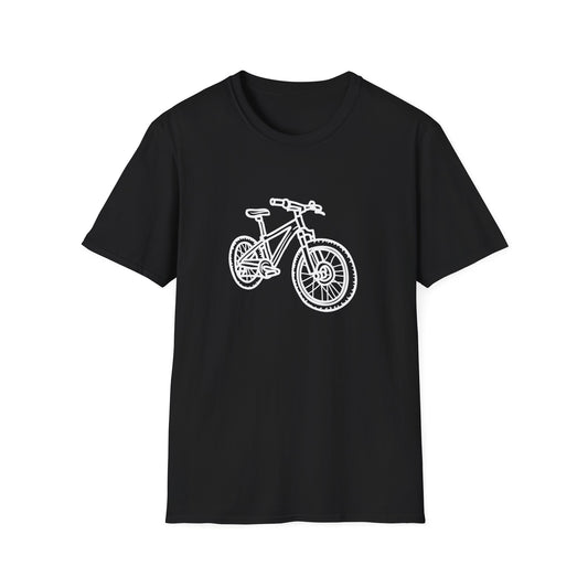 Mountain Bike Unisex T-Shirt - Outdoor Adventure Drawing