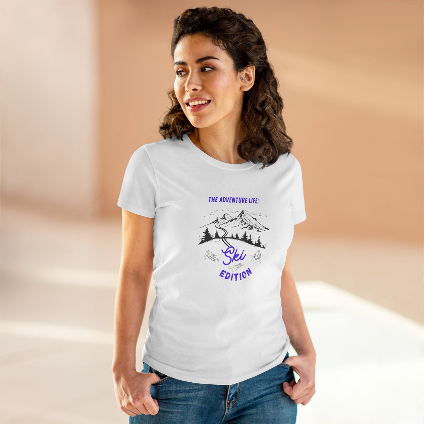 Women's The Adventure Life: Ski Edition Midweight Cotton T-Shirt