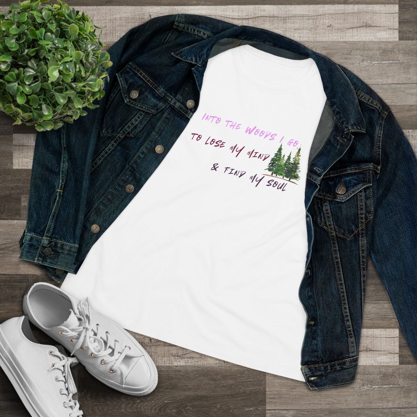 Into the Woods I Go Nature Lover Cotton Women's T-shirt