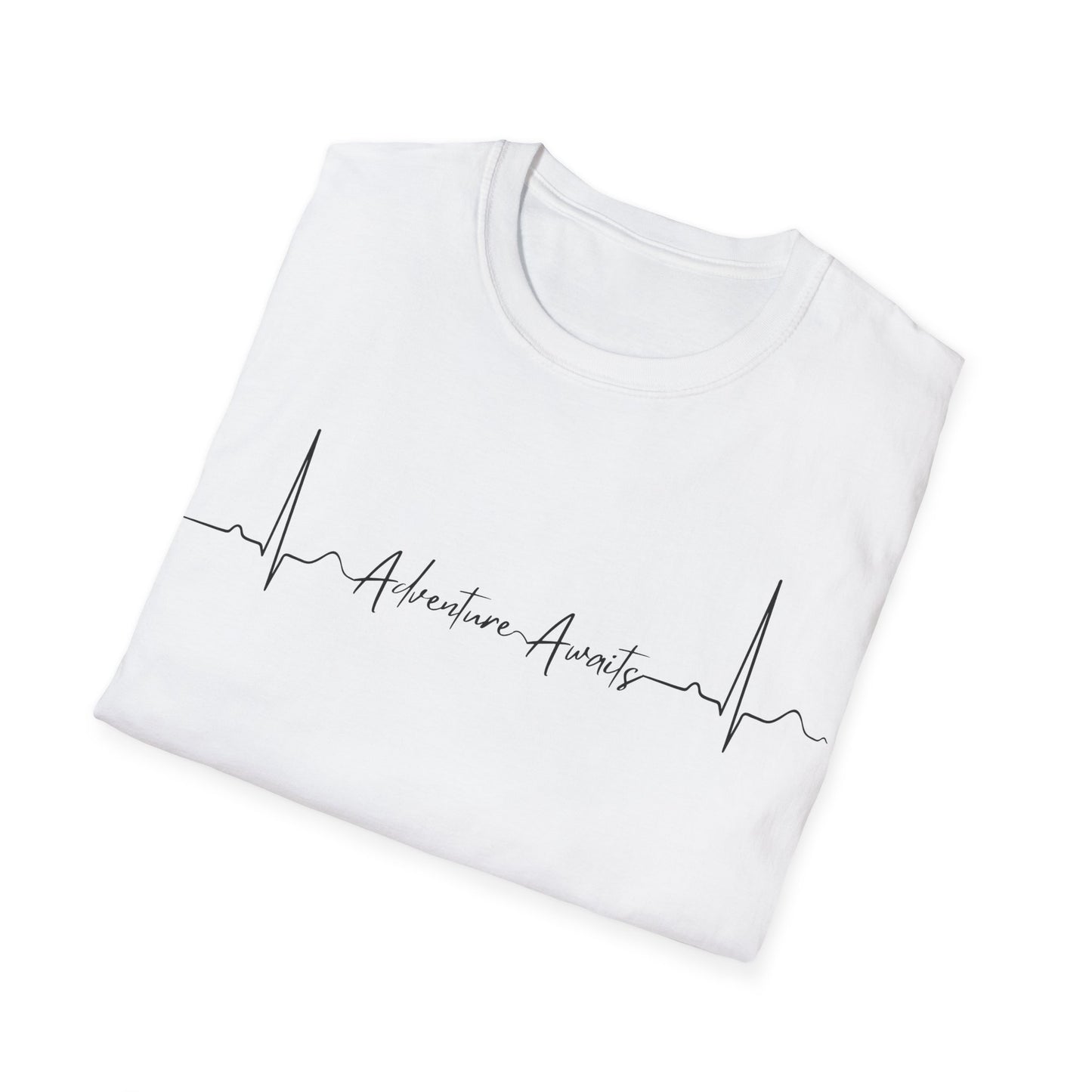 Heartbeat Adventure Awaits Unisex Softstyle T-Shirt