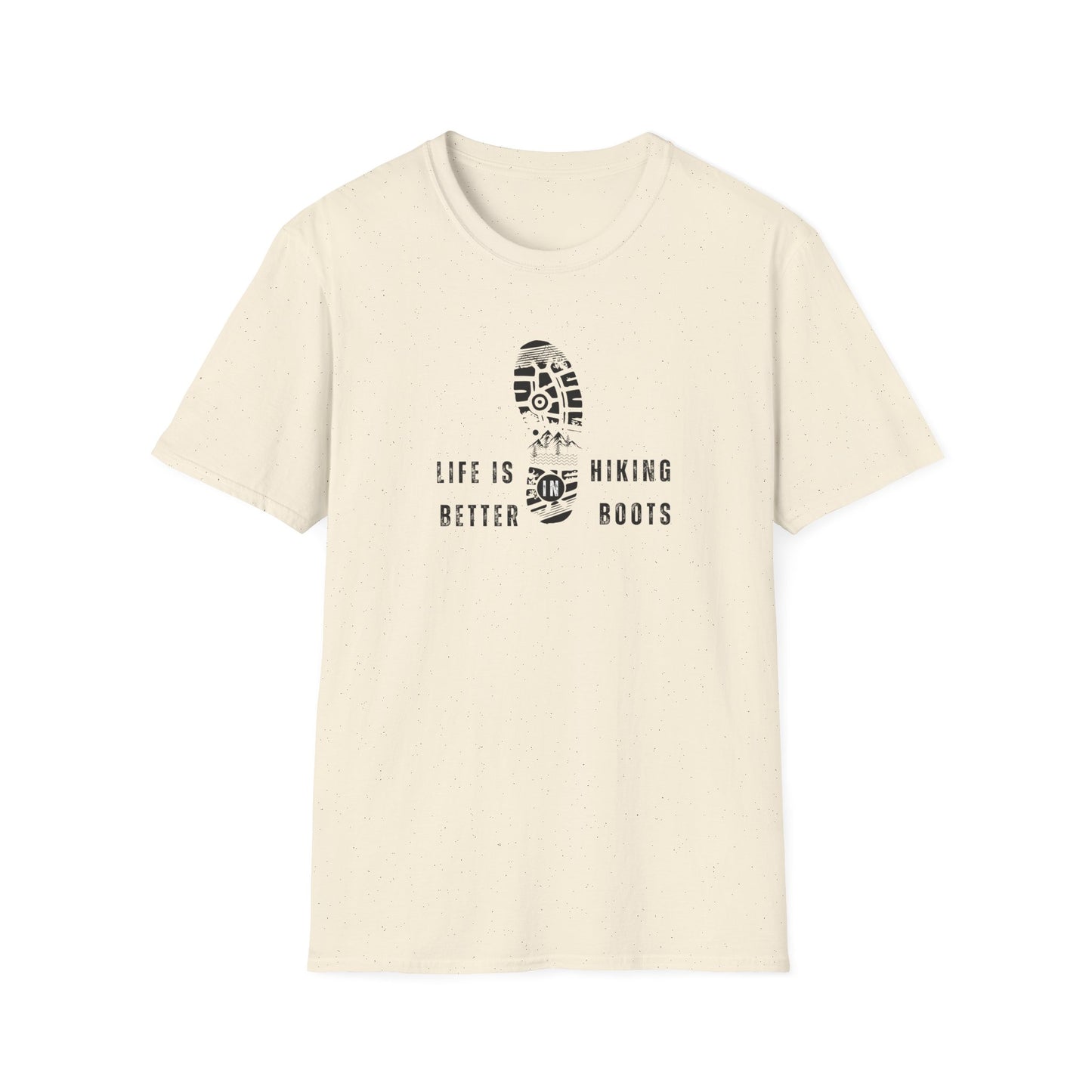 Hiking Unisex Softstyle T-Shirt: Life is Better with Hiking Boots