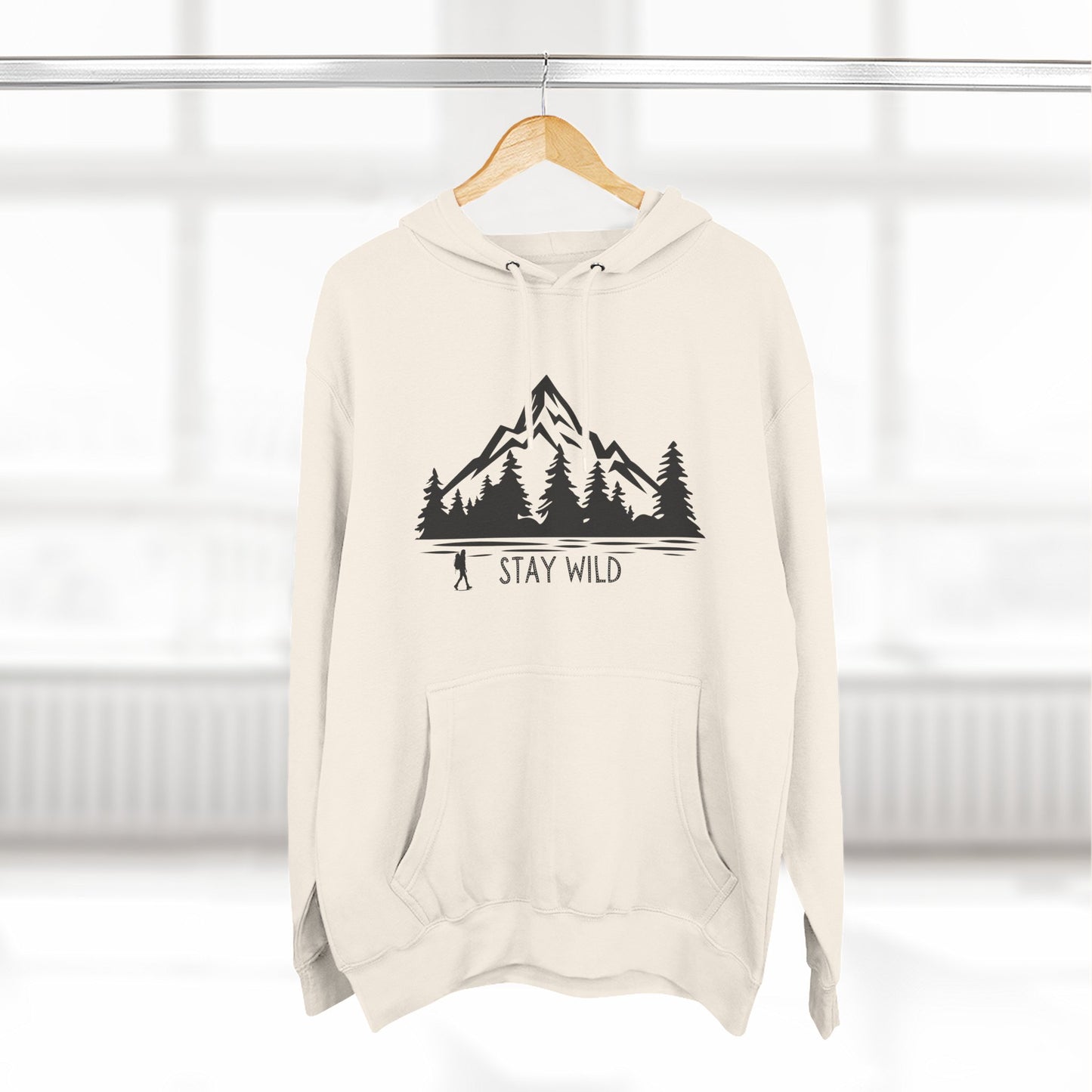 Stay Wild - Fleece Hoodie - Perfect for Outdoor Adventures, Gifts for Nature Lovers, Casual Wear, Winter Wardrobe