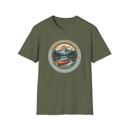 Summer Mode On, Nature Unplugged Unisex Softstyle T-Shirt