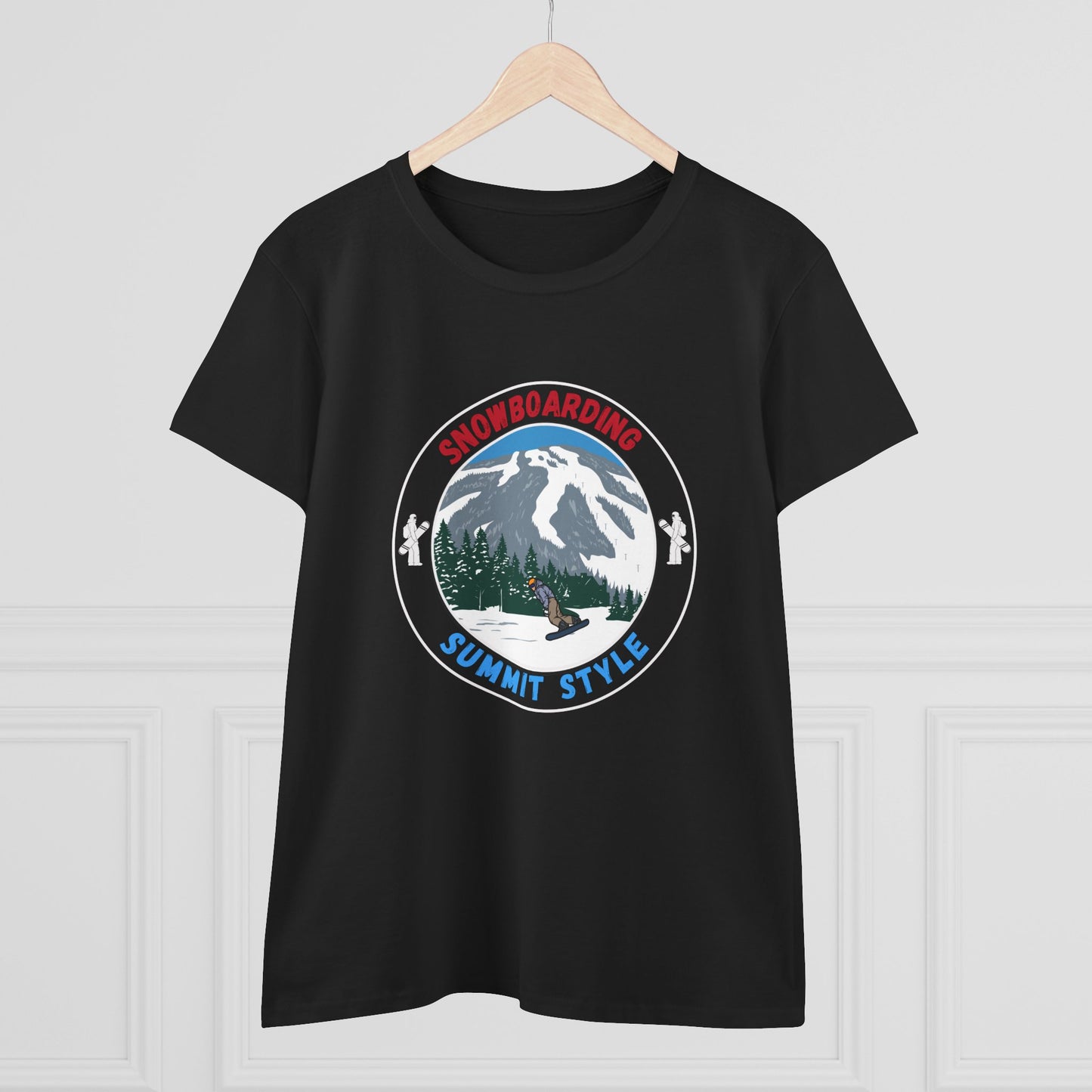 Women's Snowboard Summit Style Midweight Cotton T-Shirt