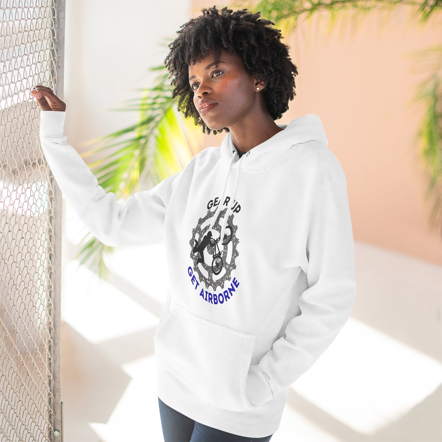 Get Airborne Fleece Hoodie - Perfect for Outdoor Adventures, Gifts for Sports Lovers, Casual Wear, Winter Wardrobe, Cycling Gear