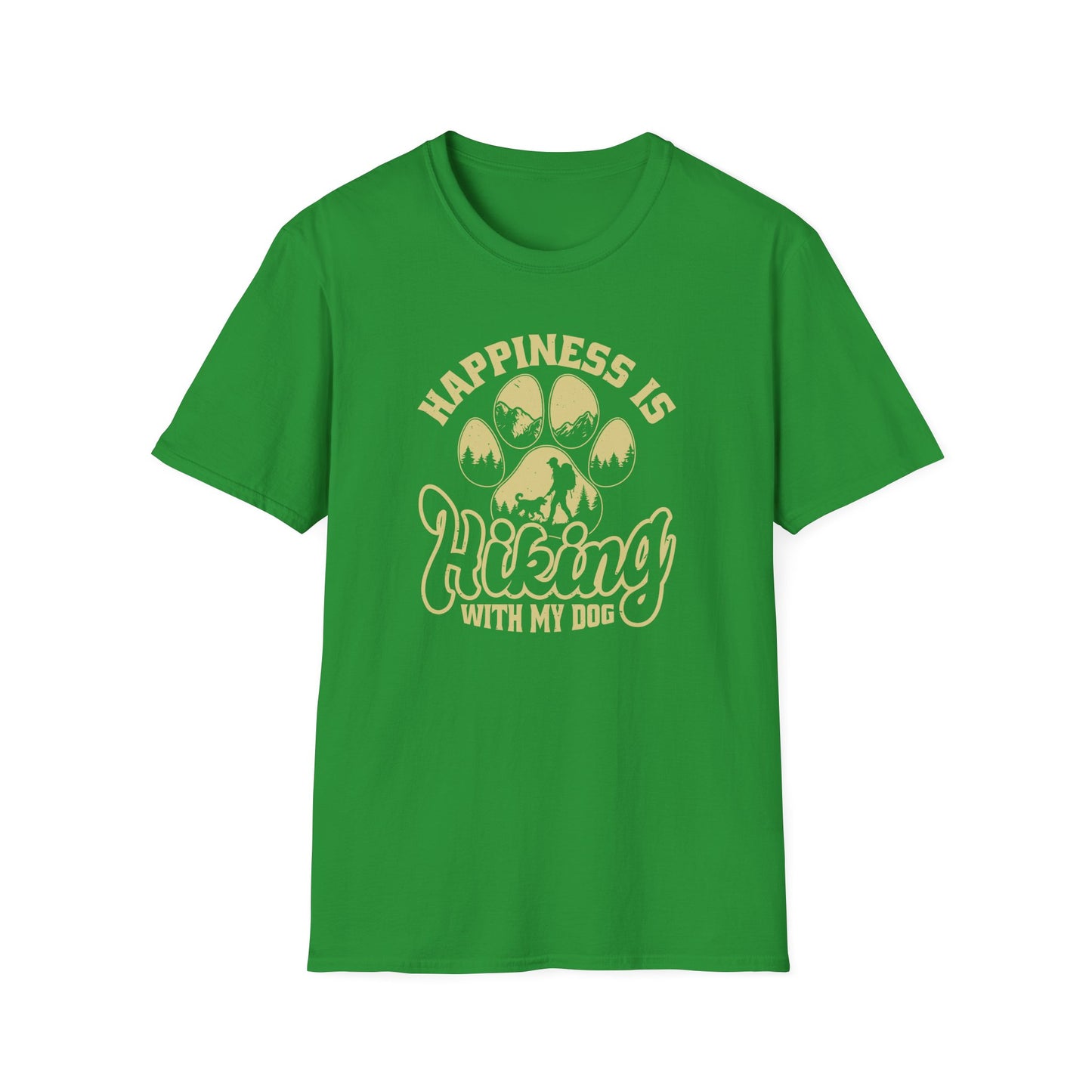 Hiking with My Dog Unisex Softstyle T-Shirt