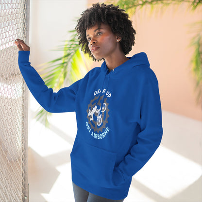 Get Airborne Fleece Hoodie - Perfect for Outdoor Adventures, Gifts for Sports Lovers, Casual Wear, Winter Wardrobe, Cycling Gear