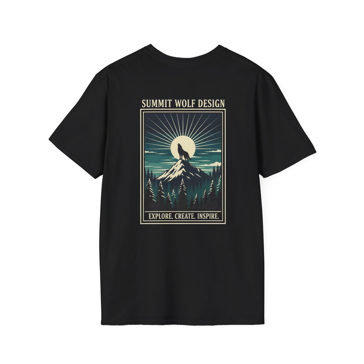 Howling Summit Wolf Japanese Ukiyo-e T-Shirt