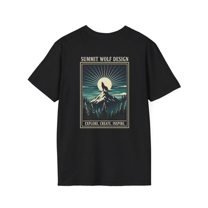 Howling Summit Wolf Japanese Ukiyo-e T-Shirt