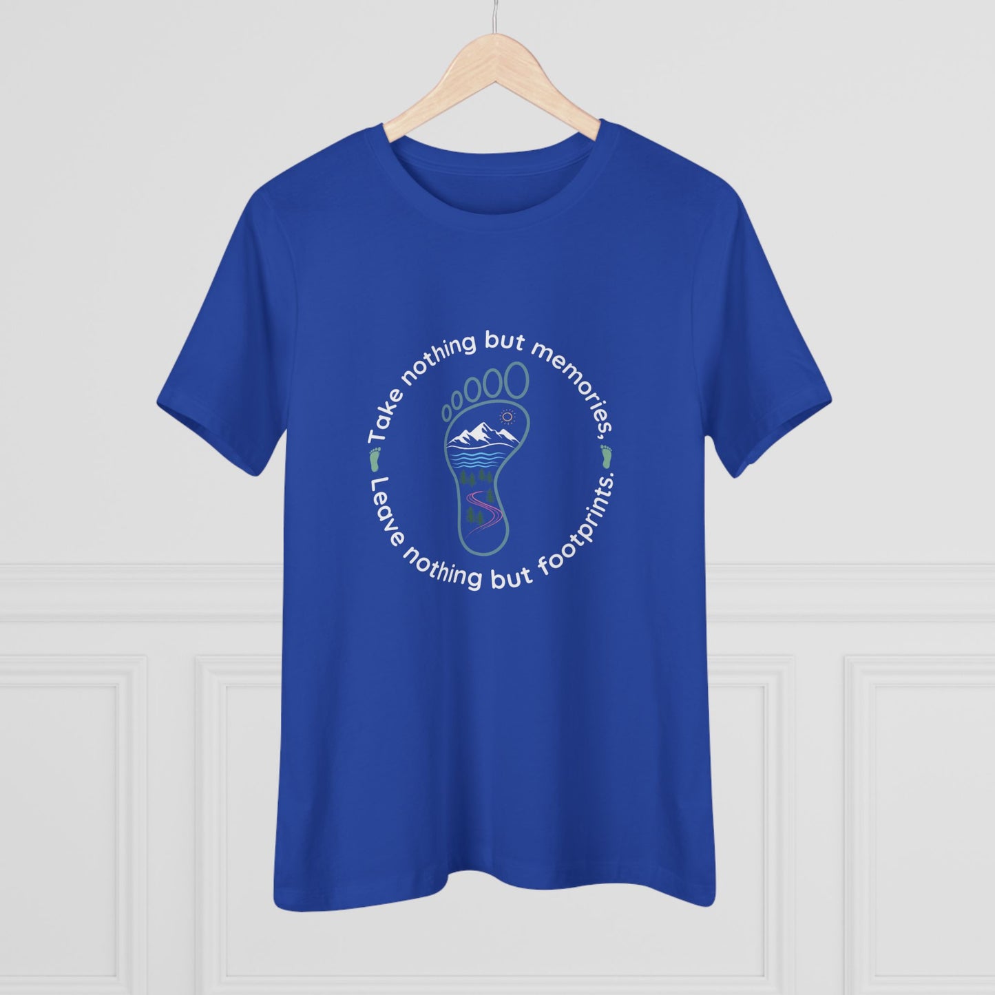 Women's Cotton Tee - Take Memories Leave Footprints
