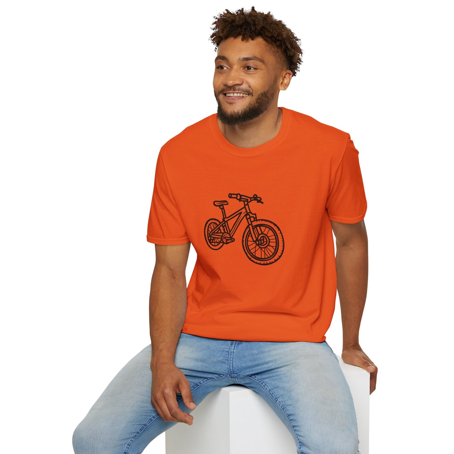 Mountain Bike Unisex T-Shirt - Outdoor Adventure Drawing