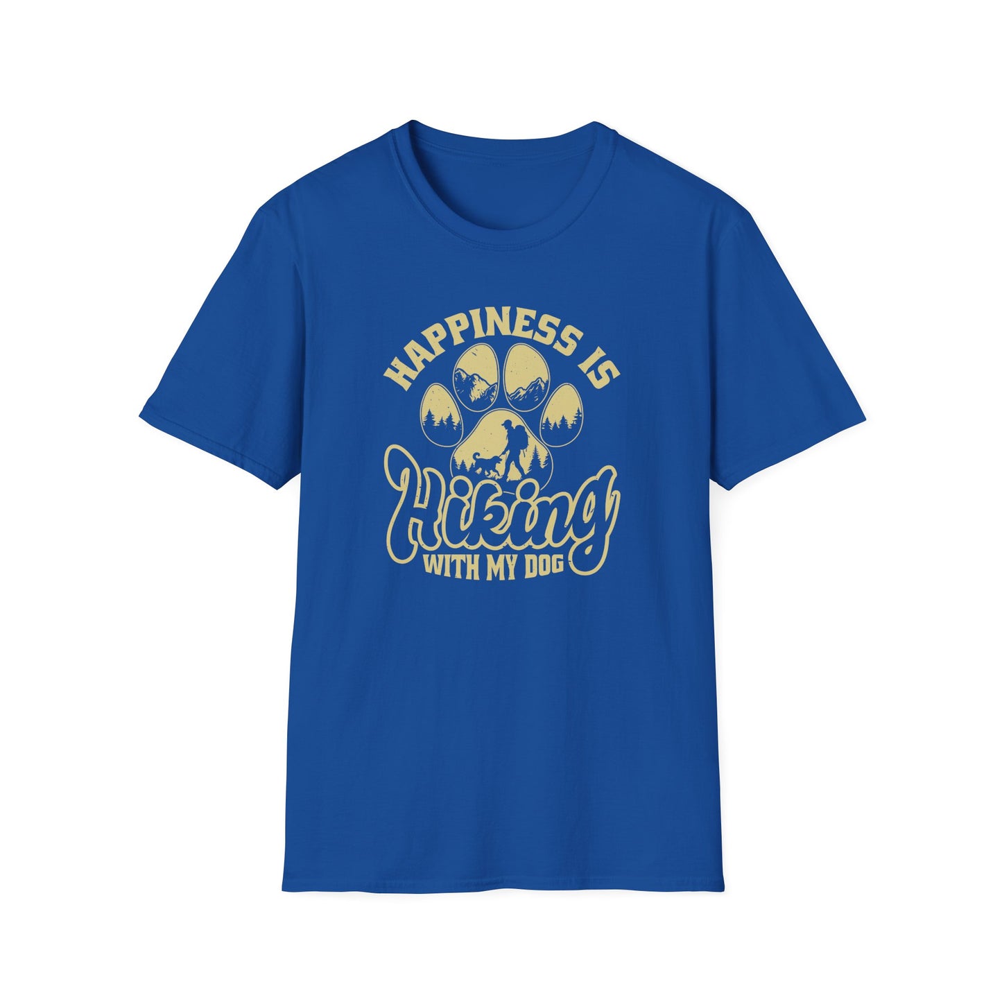 Hiking with My Dog Unisex Softstyle T-Shirt