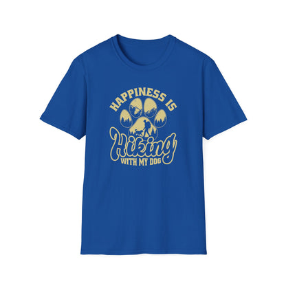 Hiking with My Dog Unisex Softstyle T-Shirt