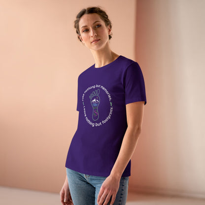 Women's Cotton Tee - Take Memories Leave Footprints