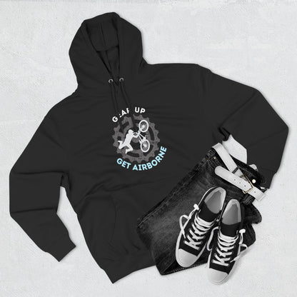 Get Airborne Fleece Hoodie - Perfect for Outdoor Adventures, Gifts for Sports Lovers, Casual Wear, Winter Wardrobe, Cycling Gear