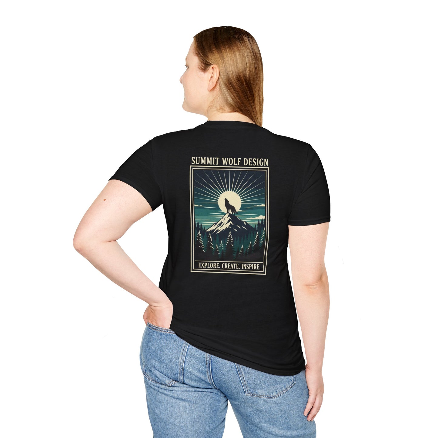 Howling Summit Wolf Japanese Ukiyo-e T-Shirt
