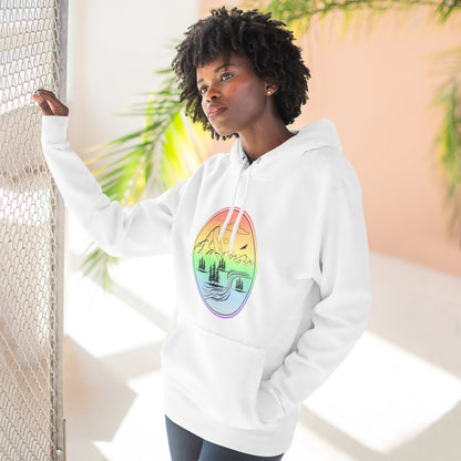 Natures Sunset Fleece Hoodie - Perfect for Outdoor Adventures, Gifts for Sports Lovers, Casual Wear, Winter Wardrobe