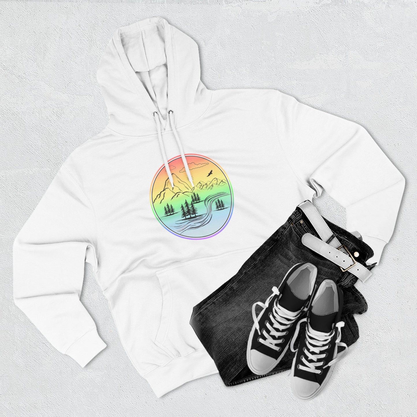 Natures Sunset Fleece Hoodie - Perfect for Outdoor Adventures, Gifts for Sports Lovers, Casual Wear, Winter Wardrobe
