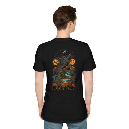Summit Wolf Howling Double Print Unisex T-Shirt