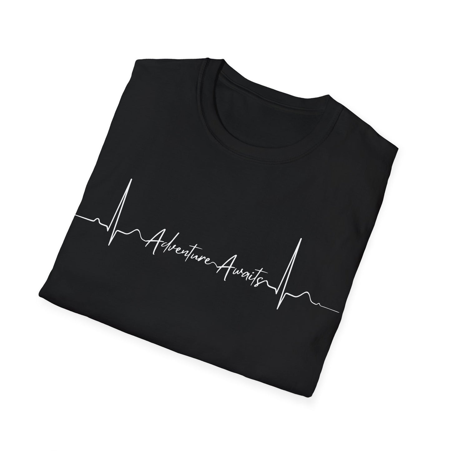 Heartbeat Adventure Awaits Unisex Softstyle T-Shirt