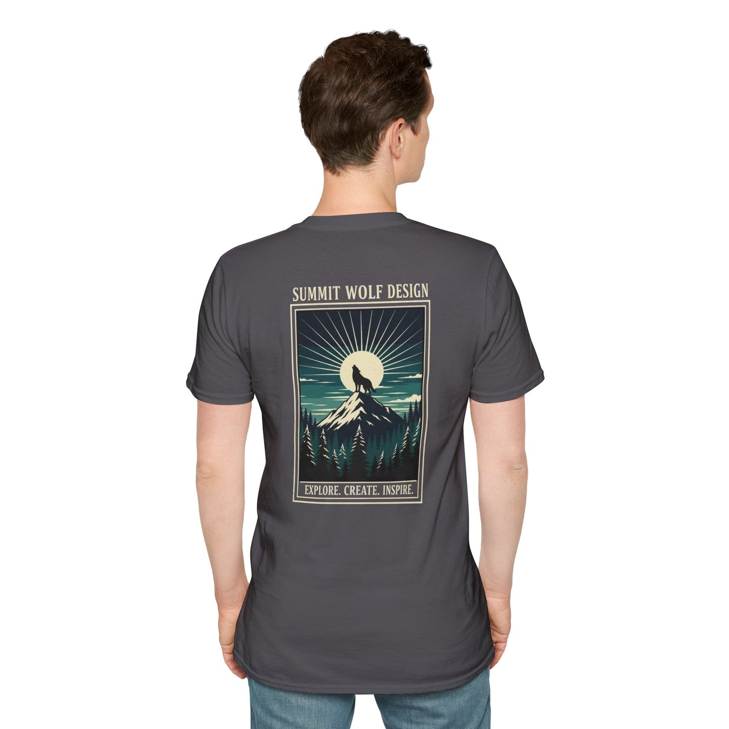 Howling Summit Wolf Japanese Ukiyo-e T-Shirt