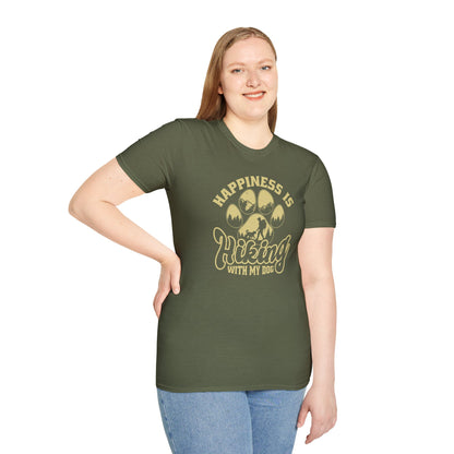 Hiking with My Dog Unisex Softstyle T-Shirt