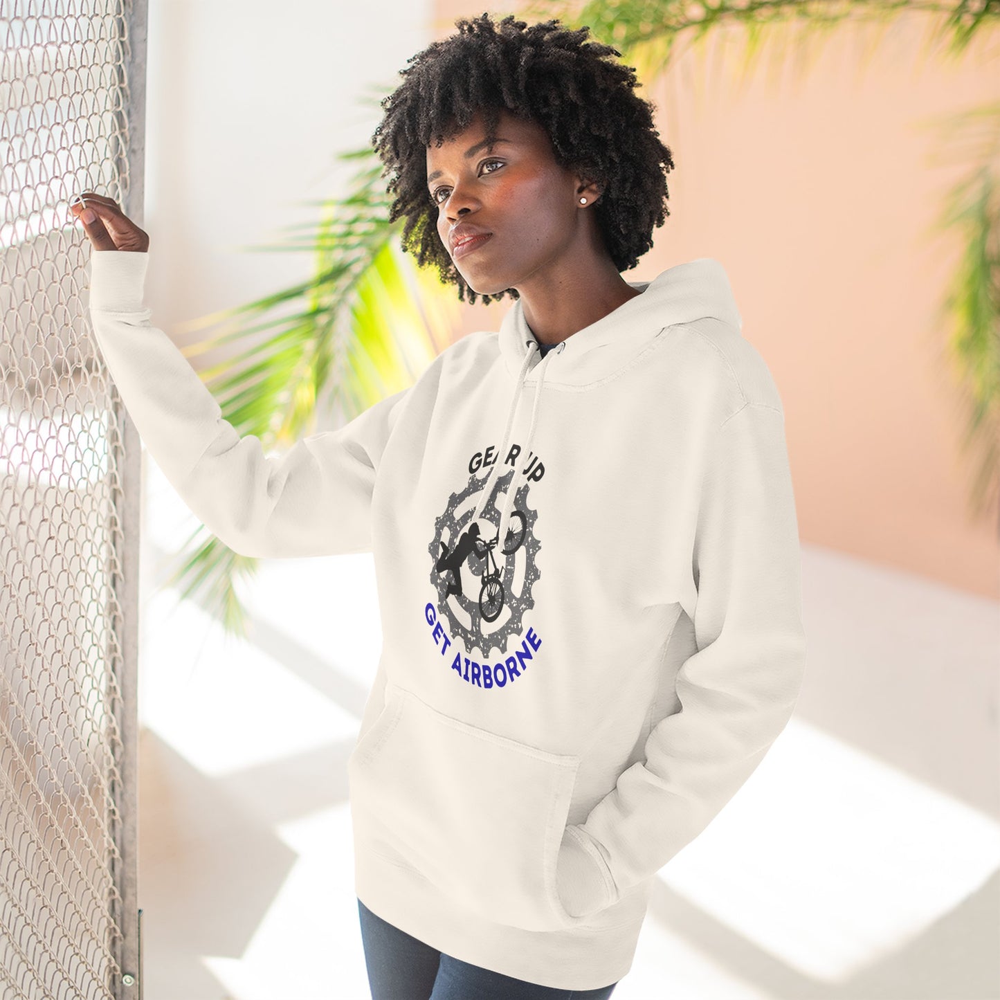 Get Airborne Fleece Hoodie - Perfect for Outdoor Adventures, Gifts for Sports Lovers, Casual Wear, Winter Wardrobe, Cycling Gear