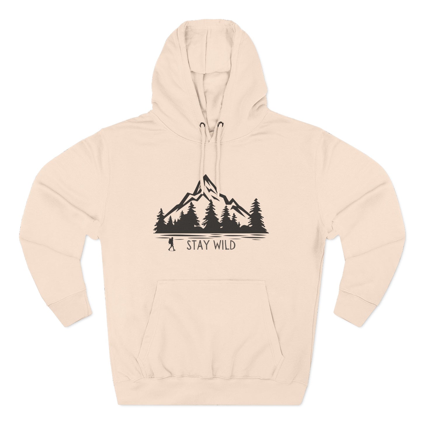 Stay Wild - Fleece Hoodie - Perfect for Outdoor Adventures, Gifts for Nature Lovers, Casual Wear, Winter Wardrobe