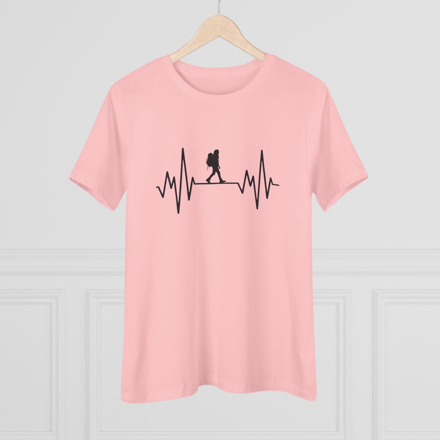 Hiker Mountain Heartbeat Women's Cotton T-shirt