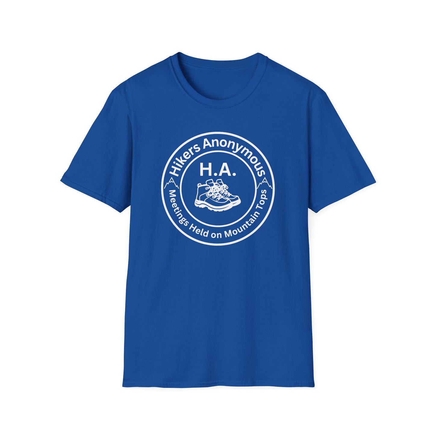 Hikers Anonymous Softstyle T-Shirt - Meetings held in the Mountains,